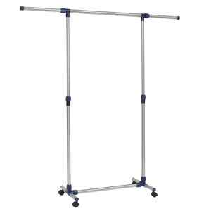 vidaXL Verstellbarer Kleiderst&auml;nder Edelstahl 165x44x150 cm Silber