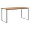 vidaXL Gartentisch Grau 160 x 80 x 75 cm Massivholz Akazie