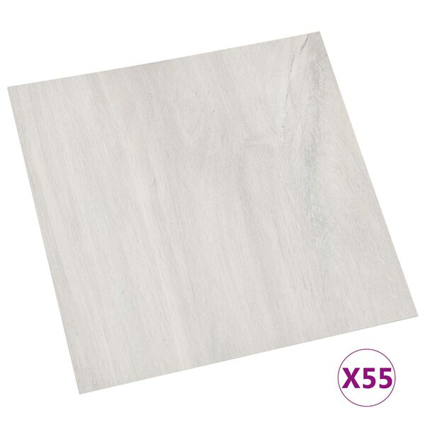 vidaXL Bodenplanken 55 pcs Creme 5,11 m&sup2; PVC