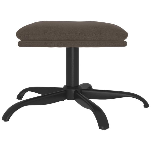 vidaXL Fu&szlig;hocker Dunkelgrau 60x60x36 cm Mikrofasergewebe