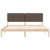 vidaXL Bettgestell mit gepolstertem Kopfteil Taupe 180 x 200 cm