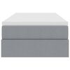 vidaXL Aufbewahrungsbett mit Matratze Hellgrau 90 x 200 cm Polyester