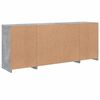 vidaXL Sideboard mit LED-Leuchten Betongrau 163x37x67 cm