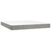 vidaXL Taschenfederkernmatratze Mittel Hellgrau 160x200x20 cm Samt