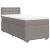 vidaXL Boxspringbett mit Matratze Taupe 90x200 cm Stoff