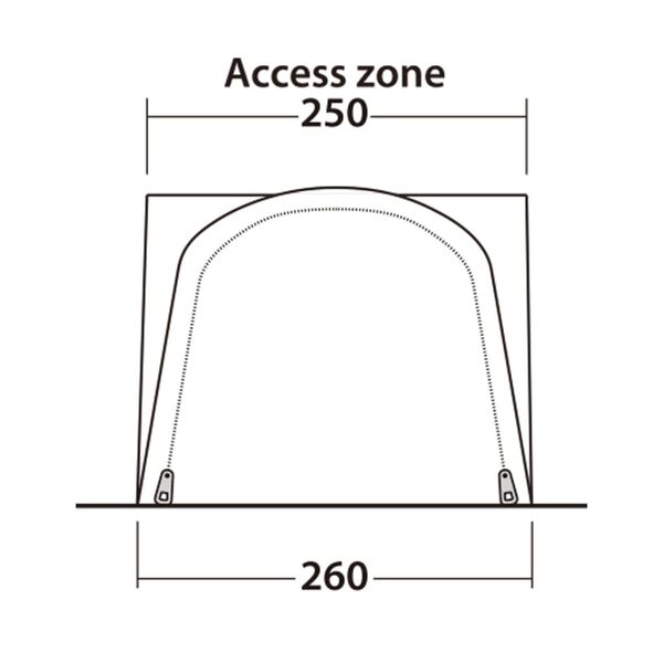 Outwell Vorzelt Newburg 160 Air Schwarz & Grau