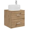 vidaXL Wandmontierte Waschtisch Artisan-Eiche 49,5 x 44,5 x 66 cm