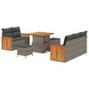vidaXL Gartensofa-set mit Kissen 8 pcs Grau