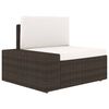 vidaXL 10-tlg. Garten-Lounge-Set Poly Rattan Braun