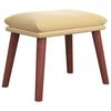 vidaXL Fu&szlig;hocker Cremewei&szlig; 45x29,5x35 cm Samt