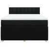 vidaXL Boxspringbett mit Matratze Schwarz 160x200 cm Stoff