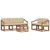vidaXL Outdoor-Sofagarnitur mit Kissen 6 pcs Natur und Beige