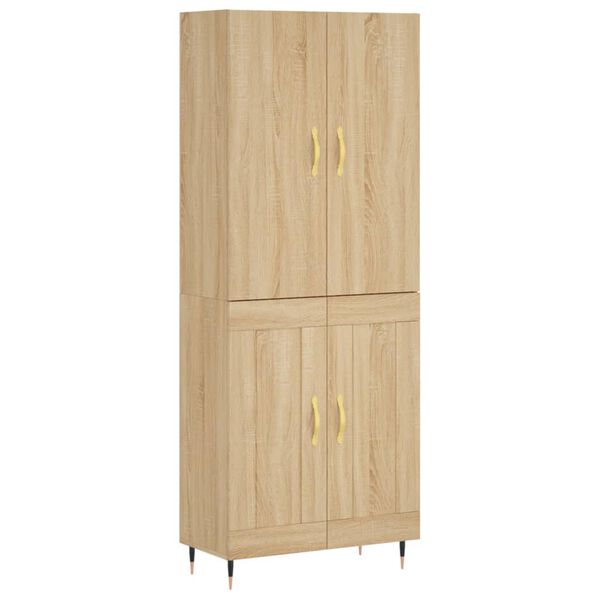 vidaXL Highboard Sonoma-Eiche 69,5x34x180 cm Holzwerkstoff