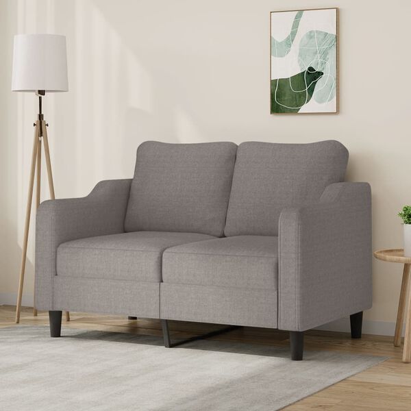 vidaXL 2-Sitzer-Sofa Taupe 120 cm Stoff