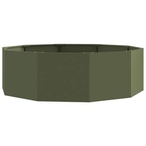 vidaXL Pflanzk&uuml;bel Olive Gr&uuml;n 120 x 120 x 35 cm Stahl