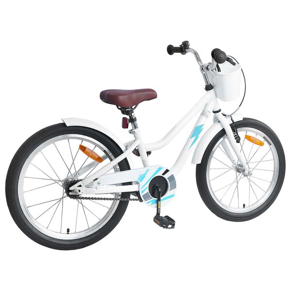vidaXL Kinderfahrrad 18 Zoll f&uuml;r 5-7 Jahre alt Wei&szlig;