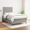 vidaXL Boxspringbett mit Matratze Hellgrau 120x190 cm Stoff