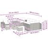 vidaXL Gartensofa-set mit Kissen 13 pcs Beige Poly-Rattan