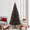 vidaXL Weihnachtsbaum mit 300 LEDs mit St&auml;nder Schwarz 210 cm PVC