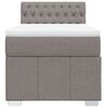 vidaXL Boxspringbett mit Matratze Taupe 90x190 cm Stoff