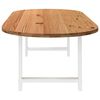 vidaXL Esstisch Hellbraun 320x120x74 cm Massivholz Eiche Oval