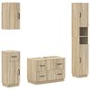 vidaXL 4-teiliges Badezimmer-Schrank-Set HOORN Sonoma-Eiche