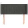 vidaXL Kopfteil mit Ohren Dunkelgrau 103x16x78/88 cm Samt