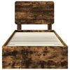vidaXL Bettrahmen Geräucherte Eiche 75 x 190 cm Holzwerkstoff