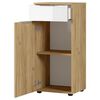 Germania Badschrank GW-Avino 34x39x85 cm Wei&szlig; und Navarra-Eiche