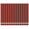 vidaXL Markise Einziehbar Orange und Braun 3,5x2,5 m Stoff & Aluminium