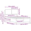 vidaXL Bettgestell mit gepolstertem Kopfteil Taupe 120 x 200 cm