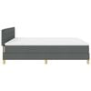 vidaXL Boxspringbett mit Matratze Dunkelgrau 180 x 200 cm Stoff