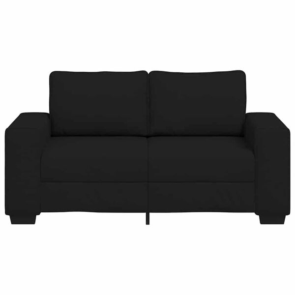 vidaXL 2-Sitzer-Sofa Schwarz 120 cm Stoff
