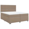 vidaXL Boxspringbett Matratze Cappuccino-Braun 200x200cm Kunstleder