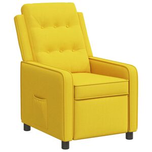 vidaXL Liegestuhl Helles Gelb 65 x 93 x 102 cm Stoff