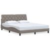 vidaXL Bettgestell ohne Matratze Taupe 160x200 cm Stoff