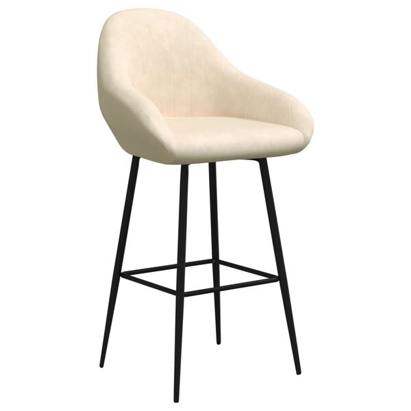 vidaXL Barhocker Creme Samt