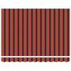 vidaXL Markise Orange und Braun 3,5 x 2,5 m Polyester und Metall
