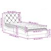 vidaXL Bett mit Matratze Creme 80x200 cm Stoff