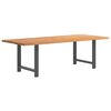 vidaXL Esstisch Hellbraun 240x100x74 cm Massivholz Eiche Rechteckig