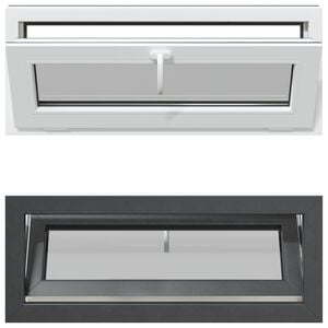 vidaXL Kellerfenster RISOR 100 x 40 cm PVC und Glas Anthrazit