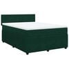 vidaXL Boxspringbett mit Matratze Dunkelgr&uuml;n 160x200 cm Samt