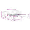vidaXL Tagesbett Ausziehbar mit Schubladen Rosa 100x200 cm Samt