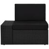 vidaXL 10-tlg. Garten-Lounge-Set Poly Rattan Schwarz