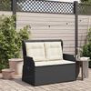 vidaXL Gartenbank Schwarz Poly-Rattan