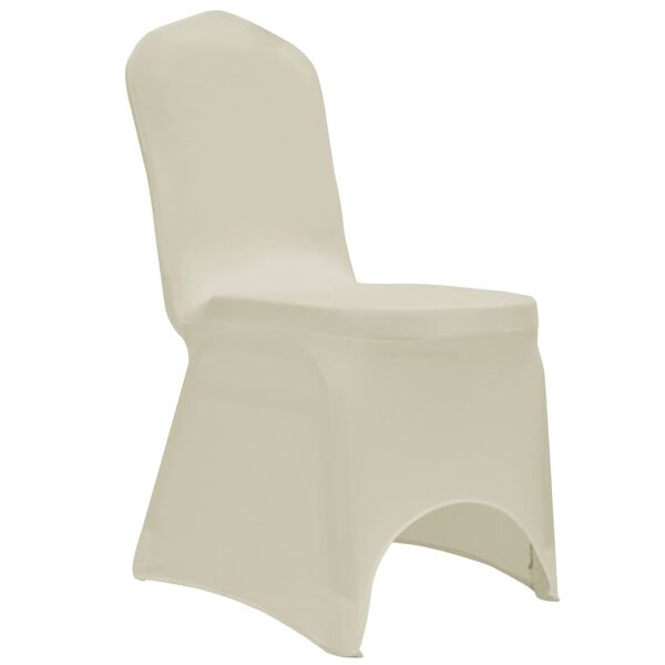 vidaXL Stretch-Stuhlhussen 12 Stk. Creme