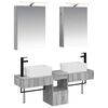 vidaXL Badezimmerschrank-Set 5 stk. Grau Sonoma Holzwerkstoff