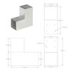 vidaXL Pfostenverbinder L-Form Verzinktes Metall 91 x 91 mm