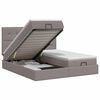 vidaXL Ottoman Bett mit Matratze mit Kopfteil 2 Stk. Taupe Stoff