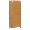 vidaXL Highboard 2 pcs Artisan-Eiche Engineered Wood und Glas
